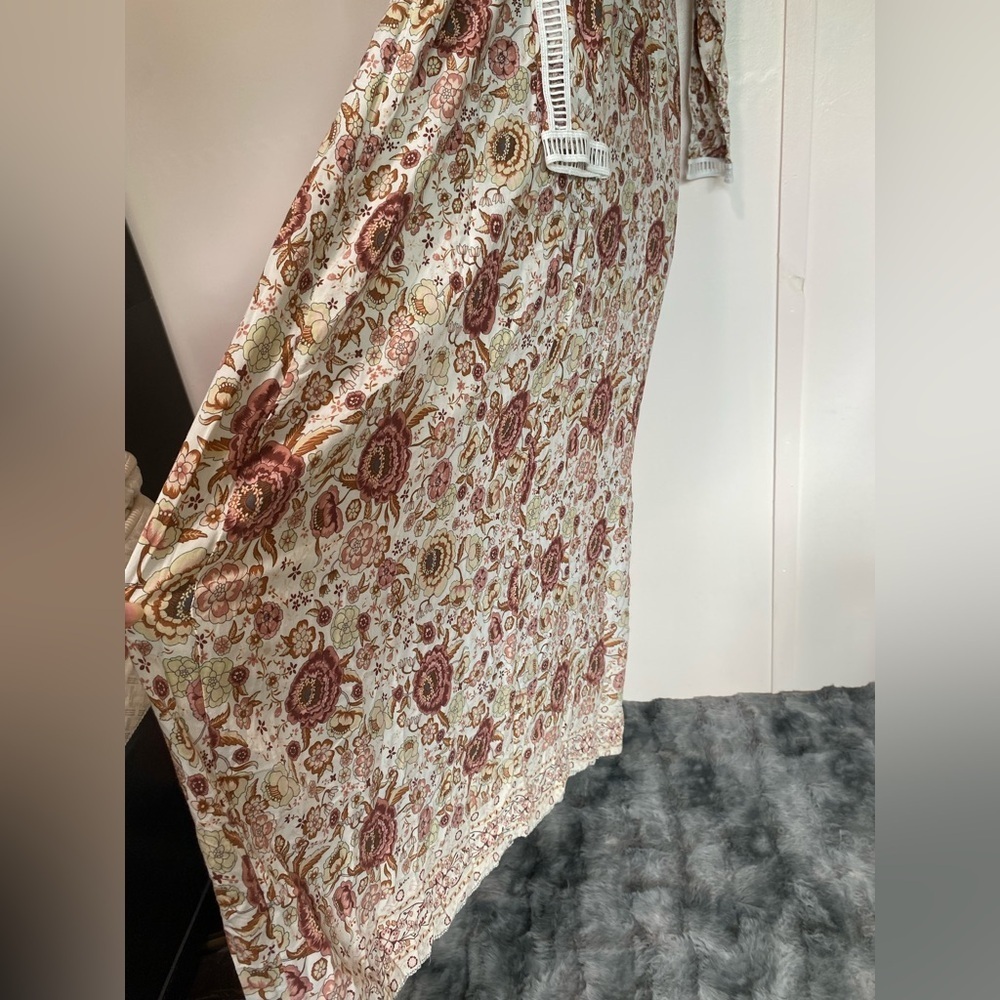 LUCCA- vintage Floral embroided lace Maxi Dress - Picture 8 of 8